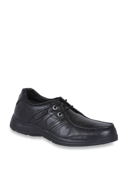 woodland black leather shoes