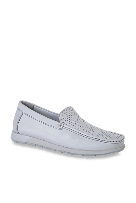 white casual loafers