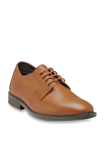 Franco Leone Men's Tan Derby Shoes