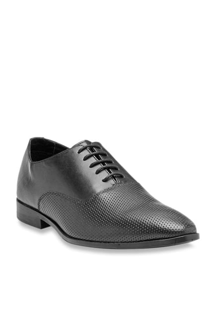 Franco Leone Men's Black Oxford Shoes