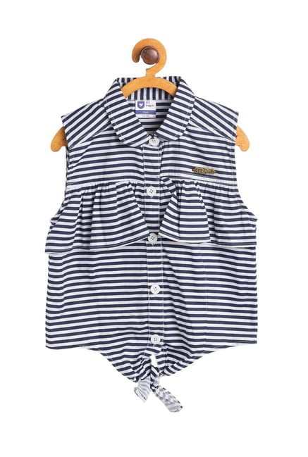 612 League Kids Blue Striped Top