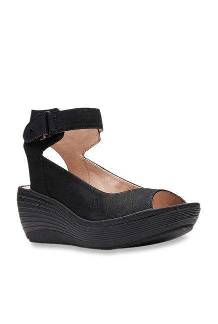 Clarks Reedly Willow Black Ankle Strap 