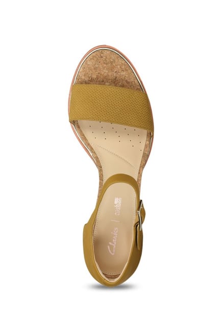 clarks mustard sandals