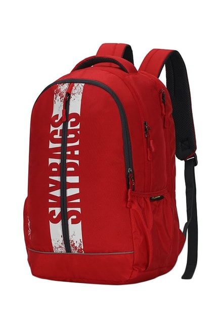 Buy Skybags Herios Red & White Solid Nylon Laptop Backpack Online At ...