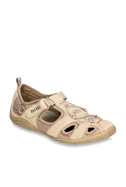 Buy Pavers England Beige Fisherman Sandals For Women At Best Price