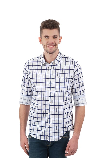 checked shirt with jeans