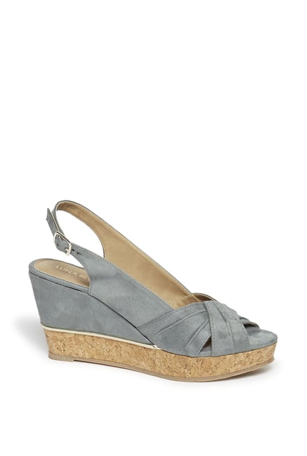 womens grey wedge shoes