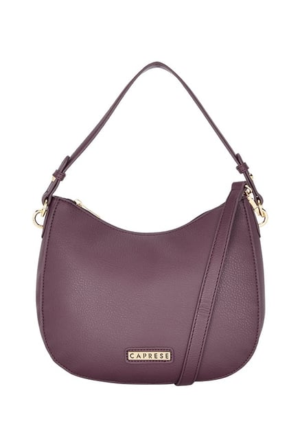 Caprese Anida Purple Solid Hobo Handbag