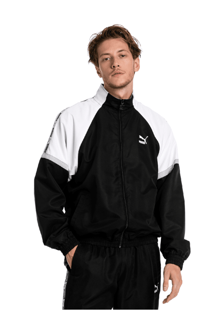 Buy Puma Black Color Block Jacket for Men Online Tata CLiQ