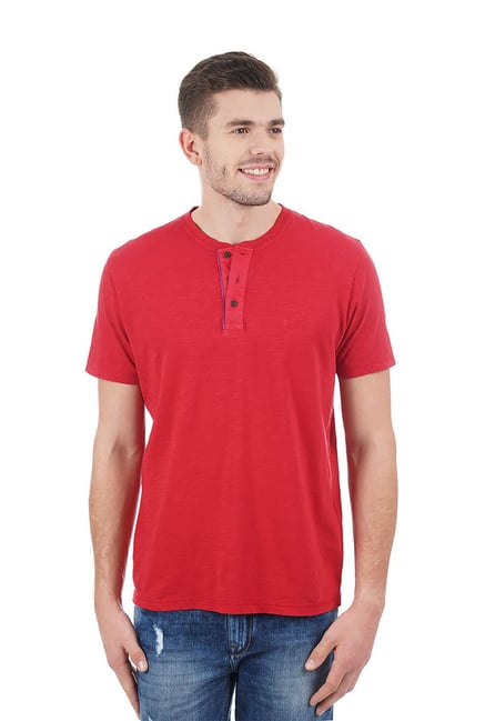 Indian terrain red on sale shirt