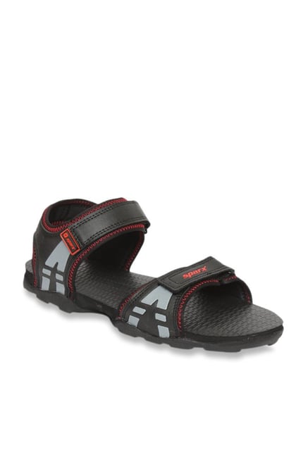 sparx black floater sandals
