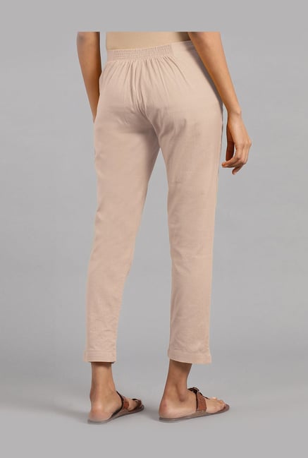 Buy 109 F Beige Regular Fit Drawstring Crop Pants for Women's Online @ Tata  CLiQ