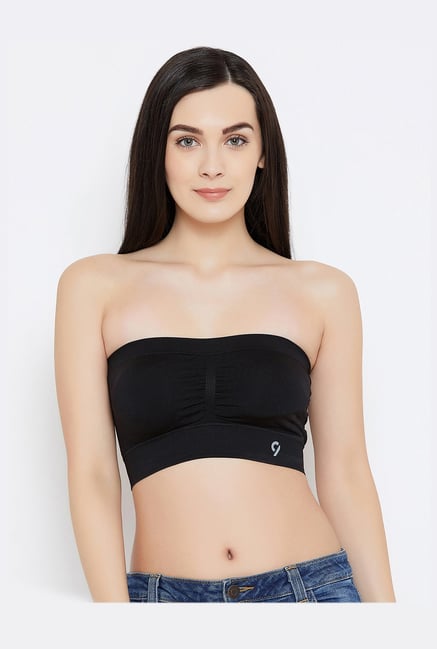 C9 Black Non Wired Padded Tube Bra