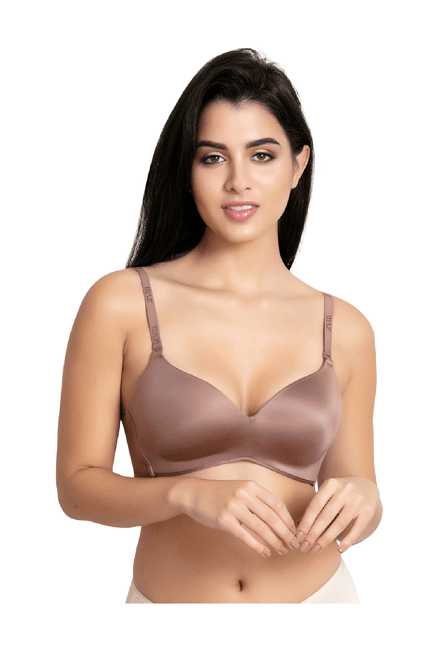 Buy Zivame Brown Non-Wired Padded Push Up Bra for Women Online