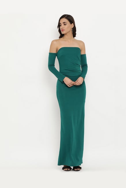 Kazo Green Maxi Dress Price in India