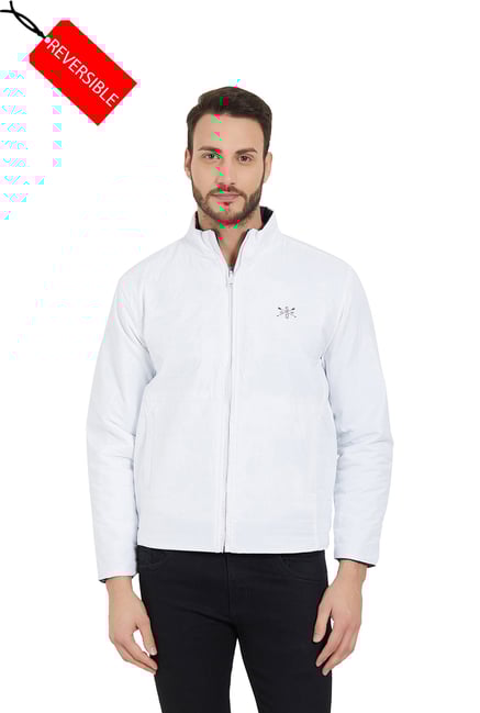 Buy Status Quo White Navy Full Sleeves High Neck Reversible