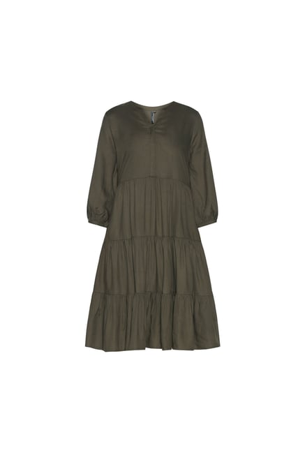 Buy LOV by Westside Khaki Tiered Karina Dress for Women Online @ Tata CLiQ