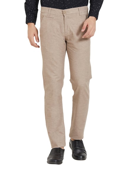 MUFTI Skinny Fit Men Khaki Trousers - Buy MUFTI Skinny Fit Men Khaki Trousers  Online at Best Prices in India | Flipkart.com