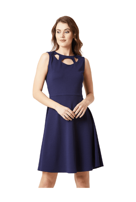 Miss Chase Navy Above Knee Dress Price in India