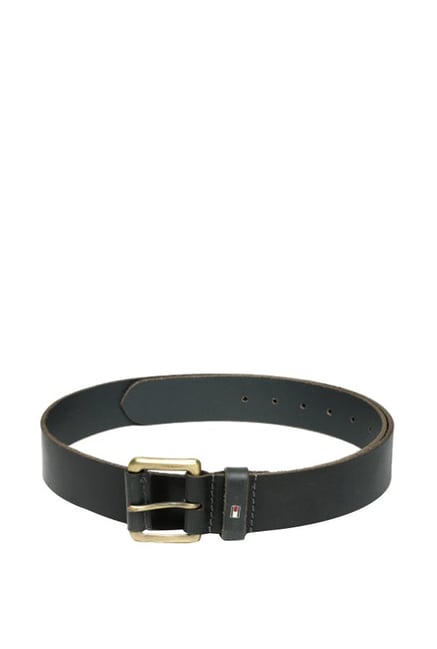 Tommy Hilfiger Dark Grey Casual Leather Belt for Men