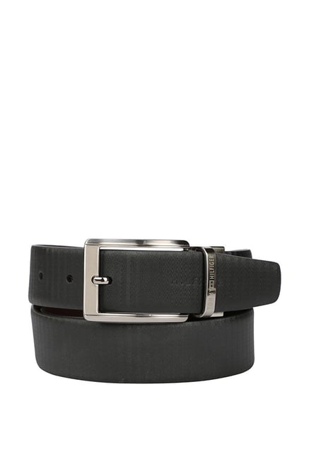 tommy hilfiger men's black belt