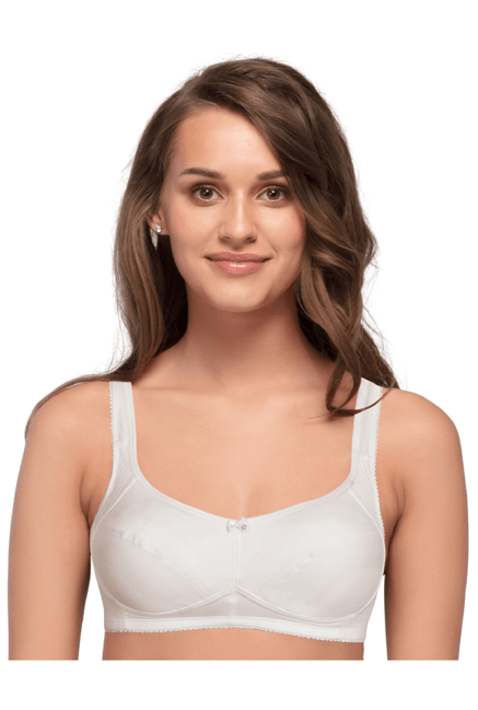 Buy Enamor White Non Wired Non Padded T-Shirt Bra Online at best price at  TATACLiQ