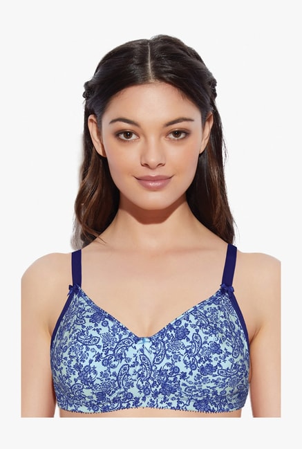 Buy Enamor Blue Non Wired Non Padded Full Coverage Bra Online at best price  at TATACLiQ