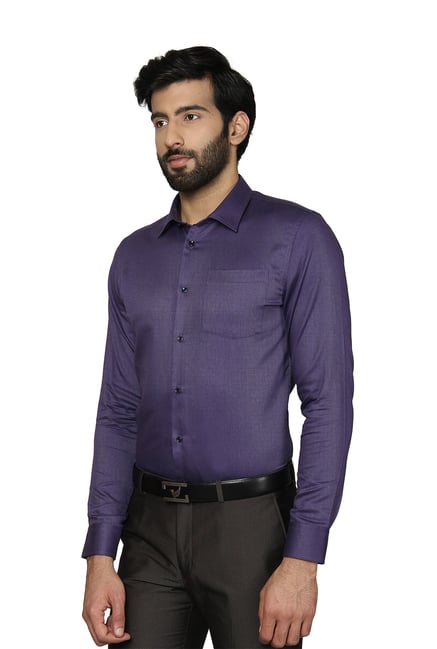 Buy Blackberrys Blue Full Sleeves Shirt for Men Online @ Tata CLiQ