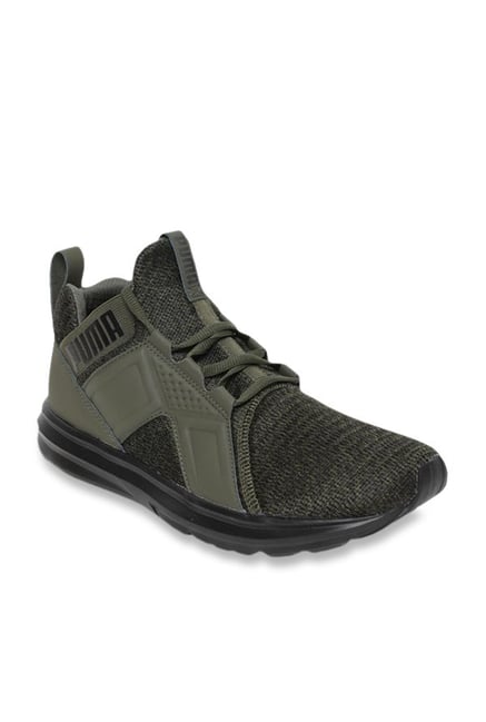 puma enzo olive green