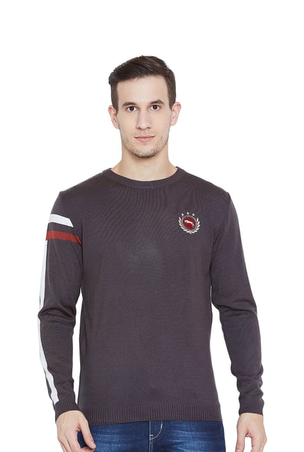 Buy Jump USA Charcoal Round Neck Sweater from top Brands at Best