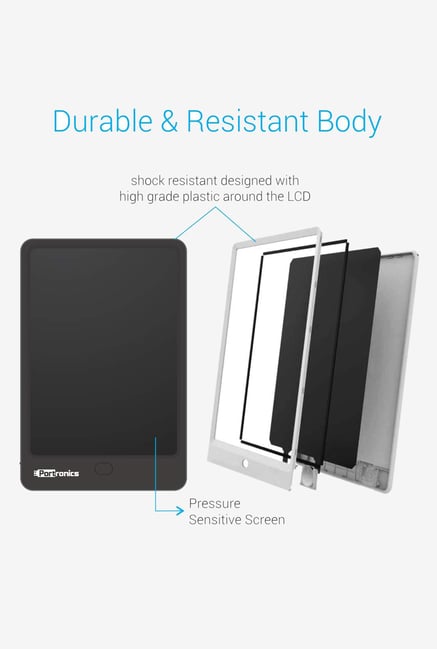 Portronics POR-942 RuffPad 12 Plus 12 Inch Re-Writable LCD Pad with ...