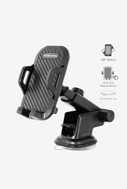 Portronics Clamp M Car Mobile Holder,  POR 116 (Black)