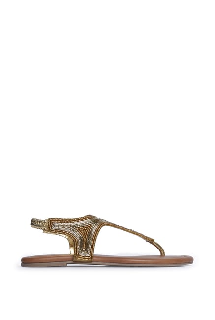 Synthetic Plain Women Beaded Sandal, Size: 5 at Rs 150/pair in Jaipur | ID:  2849494967212