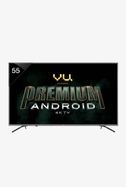 Buy Vu 138 Cm 55 Inches Smart 4k Ultra Hd Android Led Tv 55 Oa Titanium Grey Online At Best Prices Tata Cliq