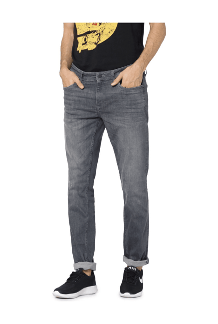 Jack & Jones Grey Slim Fit Lightly Washed Jeans