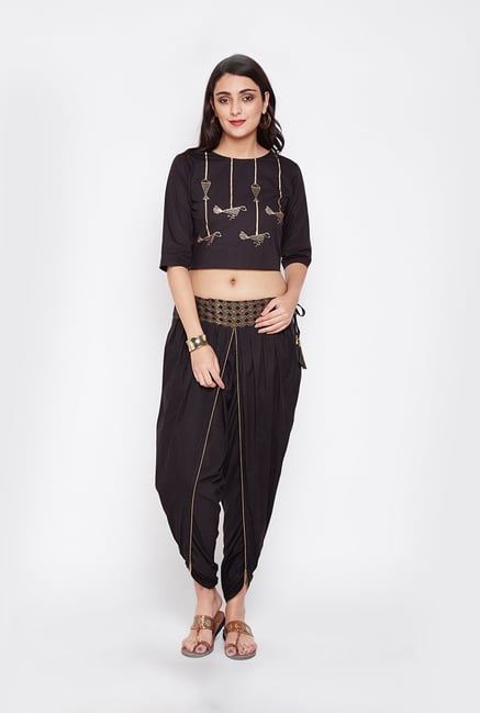 crop top with dhoti pants online
