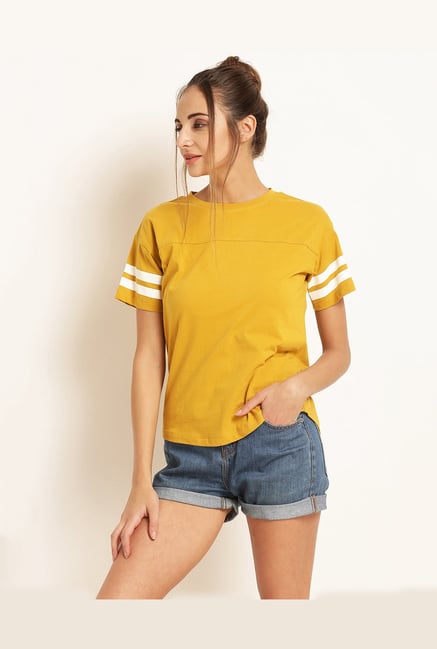 Harpa Mustard Cotton Top