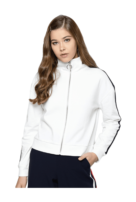 Harpa White Regular Fit Jacket