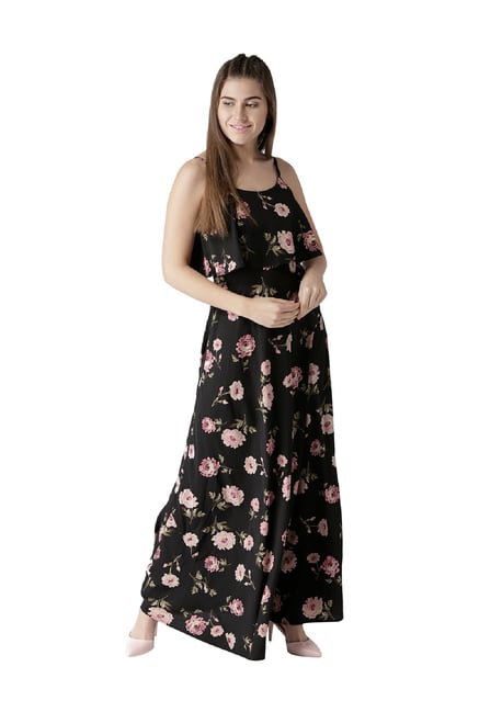 Harpa Black Floral Print Dress Price in India