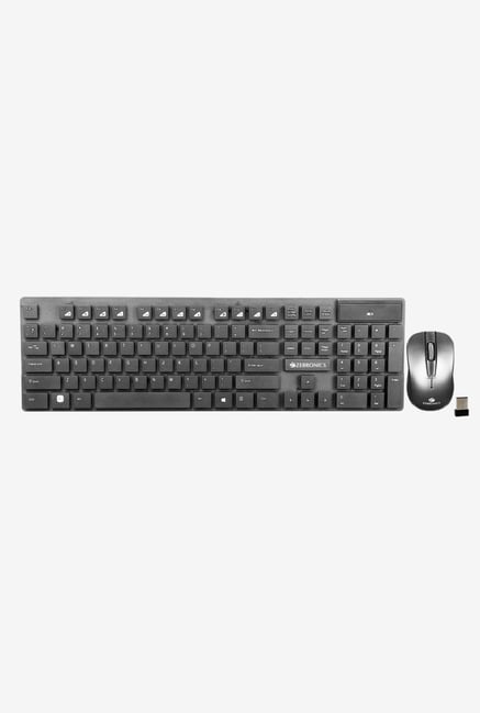 Zebronics Companion 102 Wireless Keyboard and Mouse Black