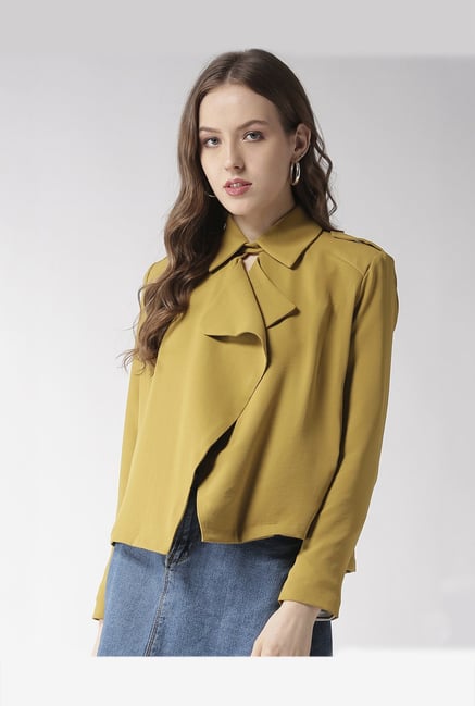 Buy MADAME Green Cotton Shrug for Women Online Tata CLiQ