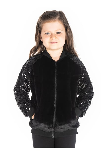 Cherry Crumble By Nitt Hyman Kids Black Embellished Jacket-picture-24