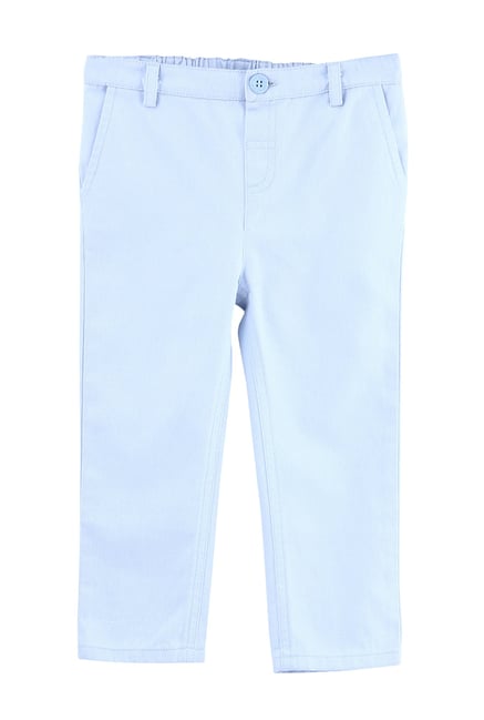 Beebay Kids Sky Blue Solid Trousers