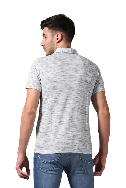 Buy True Blue Grey Half Sleeves Slim Fit T-Shirt for Men Online @ Tata CLiQ
