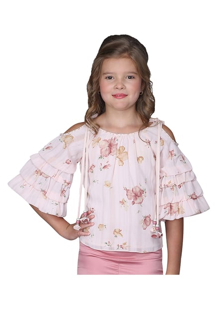 Cutecumber Kids Pink Floral Print Top