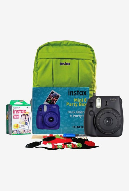 Fujifilm Instax Mini 8 Party Box Instant Camera Black
