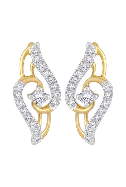 Buy Malabar Gold And Diamonds 18 Kt Gold Diamond Earrings Online At Best Prices Tata Cliq