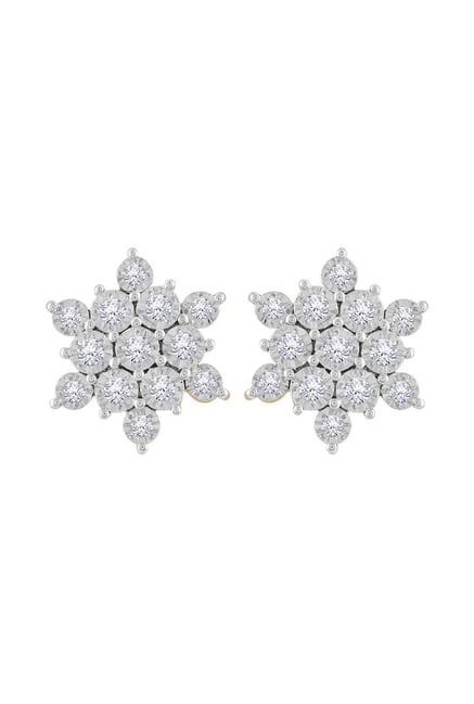 Malabar Gold and Diamond 950 Platinum and Diamond Stud Earrings :  Amazon.in: Fashion