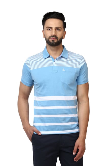 light blue polo shirt outfit