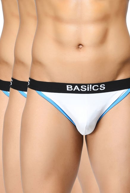 BASIICS by La Intimo White Printed Briefs (Pack of 3)-picture-23